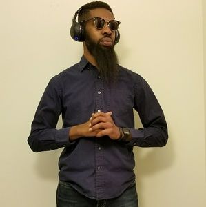 Men's Button Up Shirt Blue American Eagle Shirt